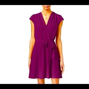 plum wrap dress